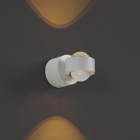 Design wandlamp wit incl. LED IP44 - Lens