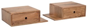 Zwevend Nachtkastje Met Lade - Set Van 2 - 40x30x20cm.