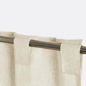 Gordijn in gewassen linnen met verdekte lussen, radiator, Onega