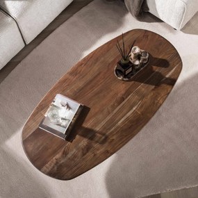 Organische Salontafel Acaciahout - 135 X 70cm.