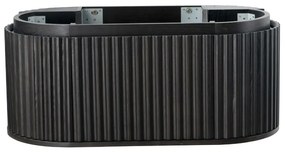 SaniGoods Girona wastafelonderkast zwart eiken 100x42cm