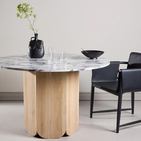 Ronde Eettafel Vijfhoekpoot Lichtgrijs - 120 X 120cm.