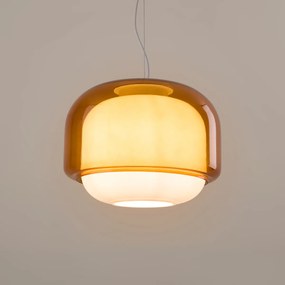 Hanglamp van gekleurd glasØ30,5 cm, KINOKO