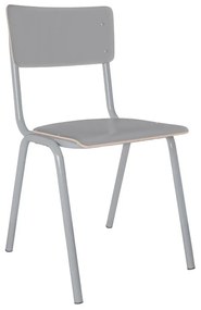 Zuiver Back To School Stapelstoel Retro Design Grijs