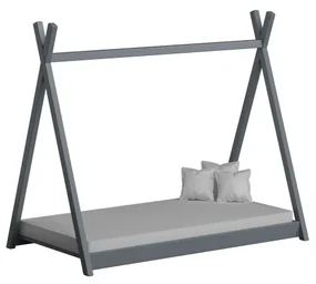 Peuter Grijs Eenpersoons hemelbed - Titus Tipi-stijl voor kinderen Kinderen Peuter Junior 5059914021217 Children's Beds Home, 190x90, Matras van schui