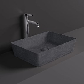 Rak Skin rechthoekige waskom 50x36cm antraciet beton