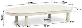 Hoek loungeset 5 personen Aluminium/rope Taupe  Santika Furniture Santika