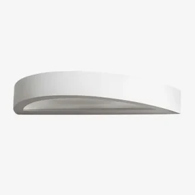Led-wandlamp In Gips Bertina Wit - Sklum