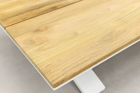 Suns Stockholm loungeset - White/teak - light antraciet