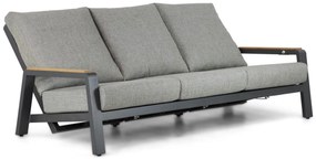 Stoel en Bank Loungeset 5 personen Aluminium/teak Grijs  Osmen Manly