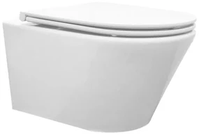 Mueller Afesta hangend toilet randloos met tornado flush en platte softclose zitting wit glans
