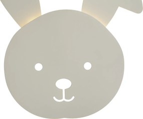 Kinder wandlamp beige incl. LED 3-staps dimbaar - Benny the Bunny