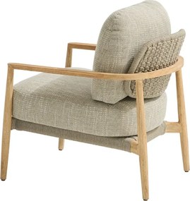 Taste by 4 Seasons Milou low dining tuinstoel Teak/Ibiza Moss LoungestoelTuinstoel   bruin weerbestendig