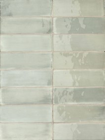 Wandtegel visgraat groen Sartoria Tbrick 16x5cm aquamarine glans gerectificeerd