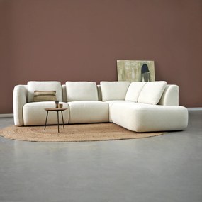 PEPP Interiors Cloud Hoekbank Met Ronde Vormen Ottoman Rechts Beige Ness 15