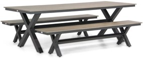 Picknick Set 6 personen 240 cm Aluminium/polywood Grijs Lifestyle Garden Furniture Forest/Forest