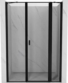 Mexen Mist draaideur voor douche rechts 125 cm, zwart frame, zwart - 8A4-125-001-70-70-P