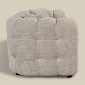 3-zits Bank Met Vakken Stiksels Beige
