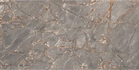 Mexen Rubble Grey grijze geglazuurde gerectificeerde G1 tegel, vloer- en wandtegel 120 x 60 cm, carving - TL401-120-060-02