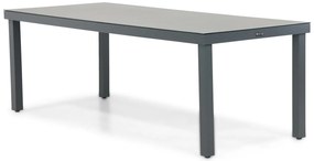 Tuinset 6 personen 220 cm Aluminium/textileen Grijs Domani Furniture Carino/Porto