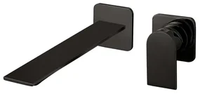 Royal plaza Thetis wastafelkraan inbouw - 23.5cm uitloop - hendel - rechts - mat zwart