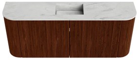 Mondiaz Joya DLux 105cm toiletmeubel ronding links/rechts ruby met wastafel faye midden zonder kraangat opalo