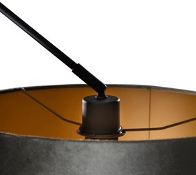 Eettafel / Eetkamer Hanglamp zwart met velours kap groen 35cm - Blitz Klassiek / Antiek, Modern E27 Binnenverlichting Lamp