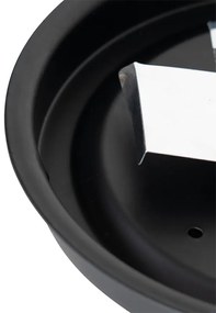 Klassieke plafondlamp zwart met opaal glas 23 cm IP44 - Nohmi