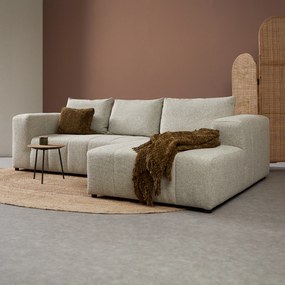 Beige Bank Met Decoratieve Strepen Hoek Rechts