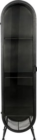 Dutchbone Oval Ovale Vitrine Zwart Metaal - 46x46x181cm.