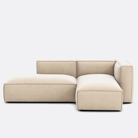 Rechthoekige bank in vintage ribfluweel, Seven