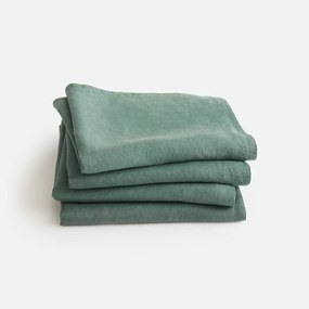 Set van 4 servetten van gewassen linnen Victorine