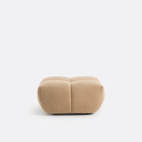 Poef, dikke bouclé stof, L83 cm, Nuria