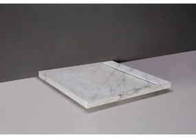 Forzalaqua Fresco douchebak 90x90cm Vierkant inclusief RVS afvoer Natuursteen Carrara gepolijst 300019