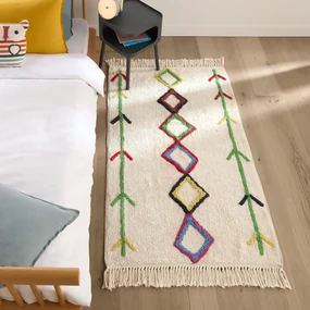 Vloerkleed voor kinderen in bio katoen, Berberstijl, Dybala