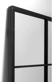 Kare Design Finestra Zwarte Spiegel Met Vakken 180x90 - 90x180cm