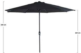 Garden Impressions Lotus parasol Ø300 cm - zwart