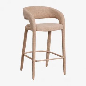 Hoge Kruk 75 Cm Gestoffeerd Arazeina Chenille Dik Lattebruin - Sklum