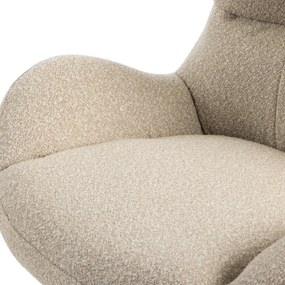 Oorfauteuil Modern Beige Stof