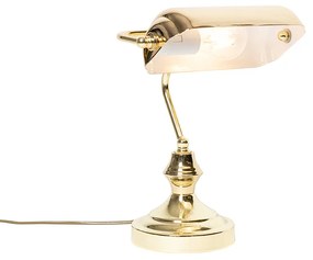 Klassieke tafellamp/notarislamp messing - Banker