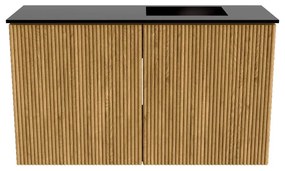 Mondiaz Joya 70cm toiletmeubel oak met wastafel faye rechts zonder kraangat urban