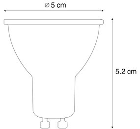 Set van 5 Smart GU10 50mm LED lampen helder 4.8W 400 lm 1800-6500K