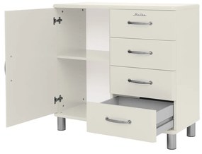 Tenzo Malibu Retro Dressoir Small Wit - 98x41x92cm.