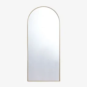 Wandspiegel In Metaal Belm Goud & 80 X 180 Cm - Sklum