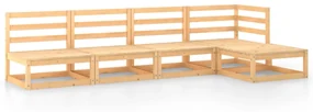 vidaXL 5-delige Loungeset massief grenenhout