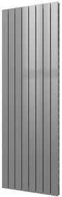 Plieger Cavallino Retto designradiator verticaal dubbel middenaansluiting 1800x602mm 1549W zilver metallic