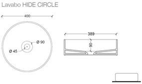 Salenzi Hide Circle opbouw wastafel waskom mat legergroen 40x12cm