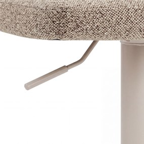 Mazzoni IRIS Latte Beige (stof Monza 60)/poot kasjmier - GESTOFFEERDE BARKRUK VOOR KEUKEN/BAR
