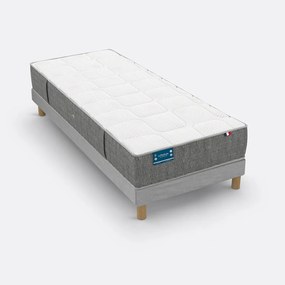 Set van matras met 640 veren, 3 zones en gestoffeerde lattenbodem
