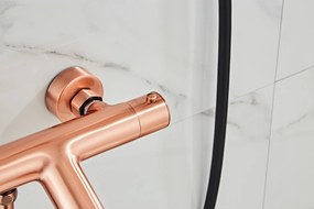 Saniclear Copper Pro thermostatische badkraan met handdouche geborsteld koper